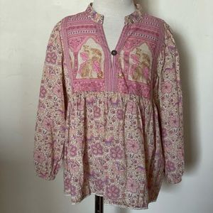 Spell | Little Gypsies Pink Poinciana Print Blouse | 7-8Y